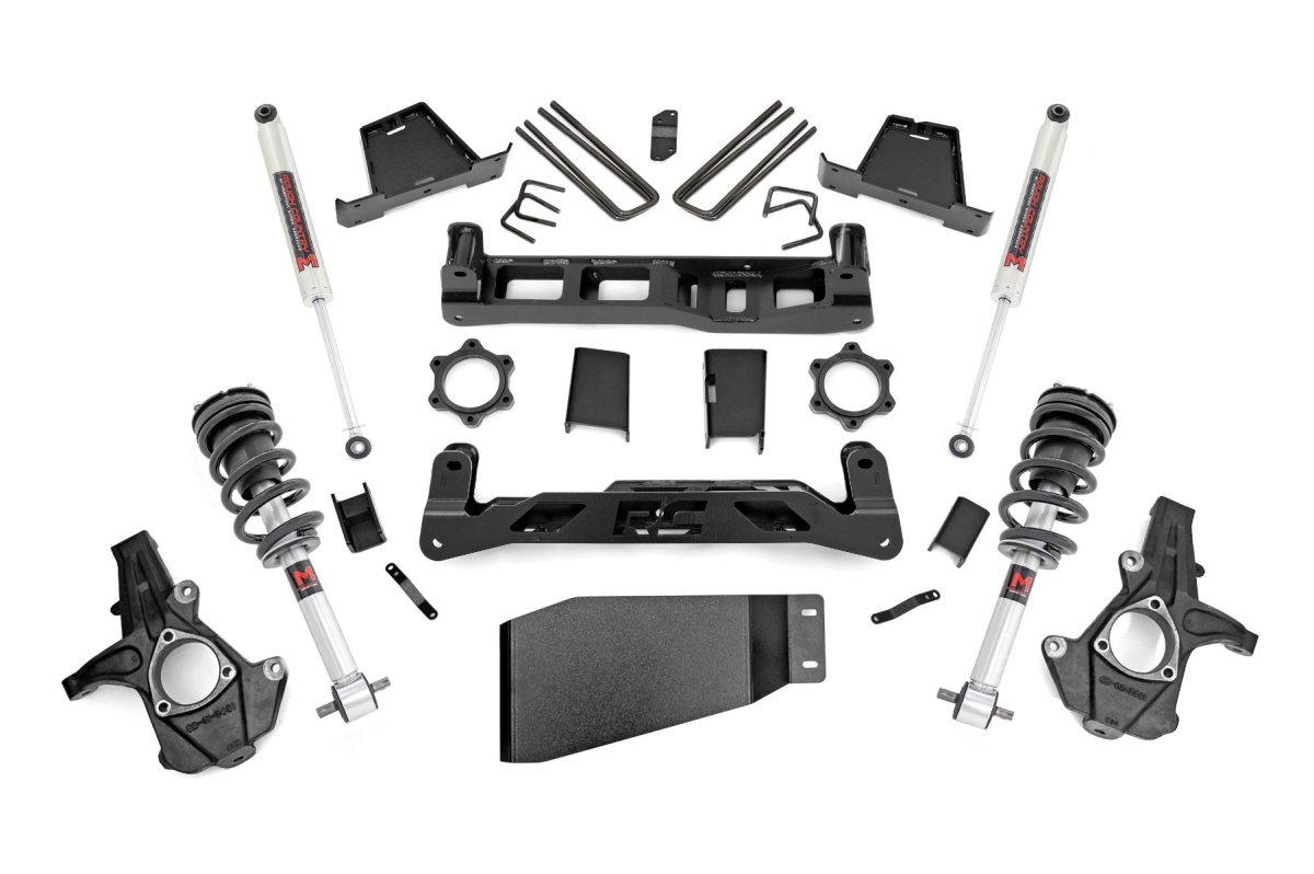 Chevrolet Silverado 1500 Suspension Lift Kit - Front + Rear - Rough Country - M1 Struts/M1 - '07-'13